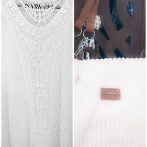 Knitted embroidered shirt & Corduroy purse combo!